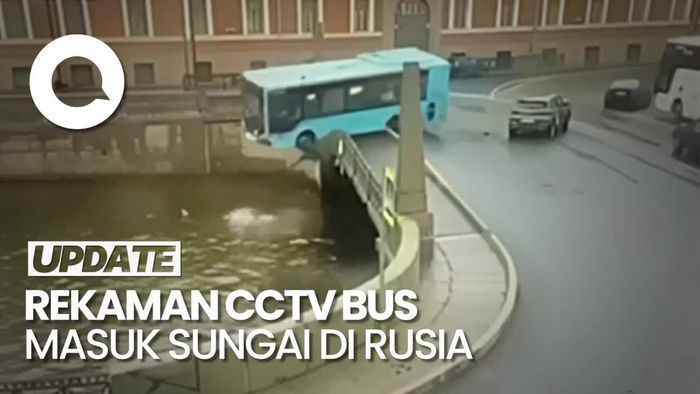 Rekaman Detik-detik Bus Jatuh ke Sungai di Rusia, 3 Orang Tewas