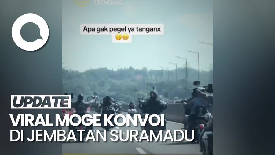 Viral Moge Konvoi di Jalur Mobil Jembatan Suramadu, Ternyata Asal Lampung