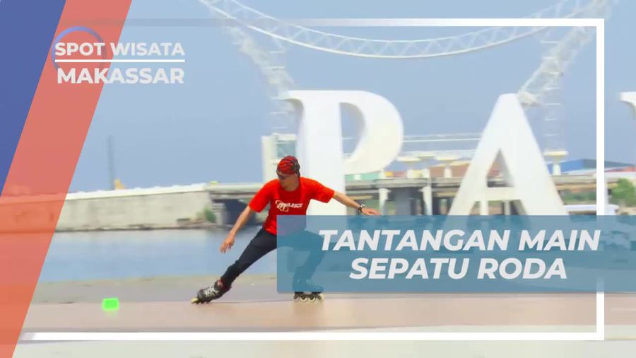 Keseimbangan, Kunci Bermain Sepatu Roda di Pantai Losari Makassar