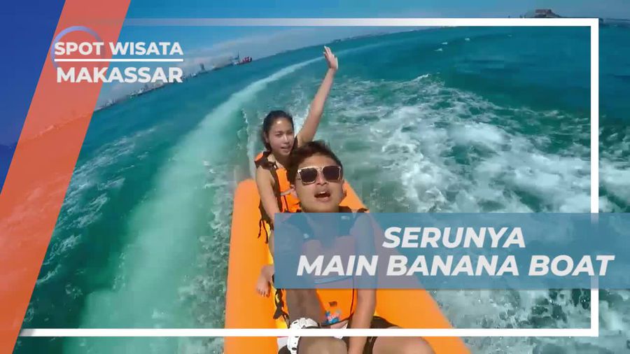 Memacu Adrenalin Bermain Banana Boat di Pulau Kayangan Makassar
