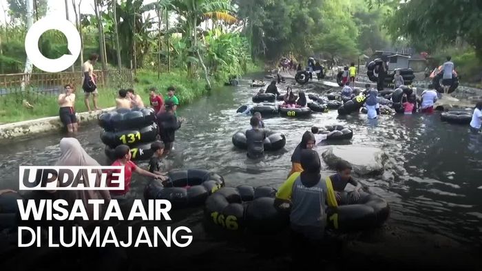 Serunya Bermain River Tubing Selo di Kaki Gunung Semeru
