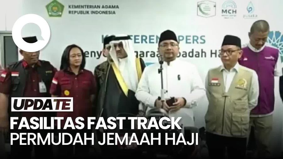 Lepas Kloter Pertama Haji 2024, Menag Apresiasi Fasilitas Fast Track