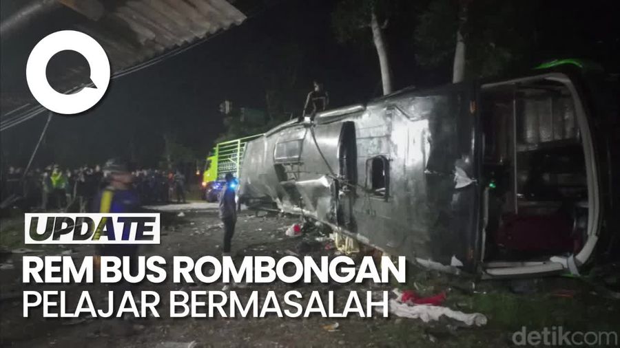 Pengakuan Sopir Sempat Perbaiki Rem Bus Sebelum Terguling