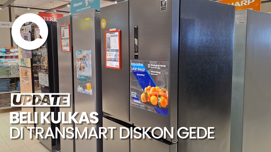 Kulkas 2 dan 4 Pintu Diskon Jutaan Rupiah di Transmart Full Day Sale!