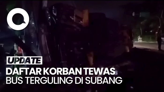 Update Kecelakaan Bus Terguling di Subang: 11 Tewas-53 Terluka