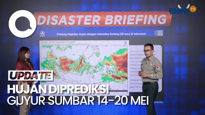 Hujan Lebat Diprediksi Guyur Sumbar 14-20 Mei, Warga Diminta Waspada