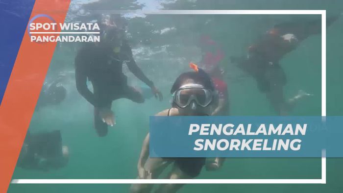 Momen Seru Snorkeling di Pantai Pasir Putih Pangandaran