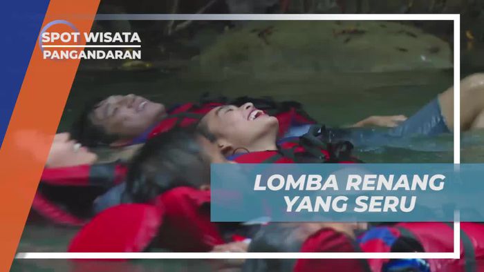 Adu Kecepatan Lomba Berenang di Green Valley Citumang Pangandaran