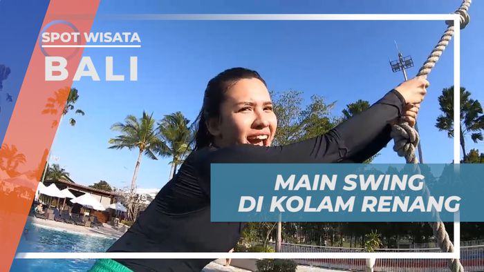 Sensasi Main Ayunan yang Bisa Langsung Melompat ke Kolam Renang, Bali
