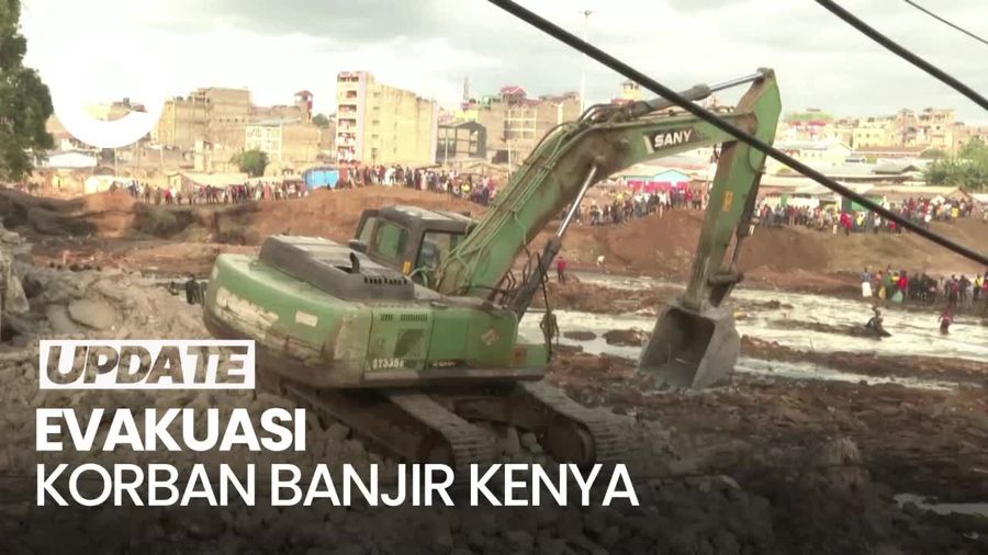 Momen Penghancuran Rumah di Tepi Sungai untuk Evakuasi Korban Banjir Kenya