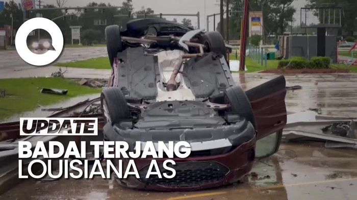 Penampakan Louisiana AS Porak-poranda Imbas Badai Hebat