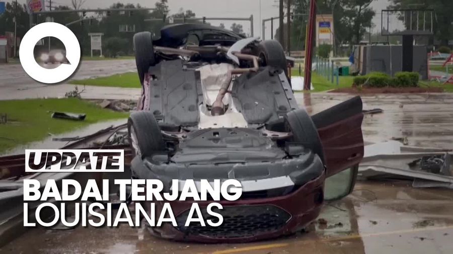 Penampakan Louisiana AS Porak-poranda Imbas Badai Hebat