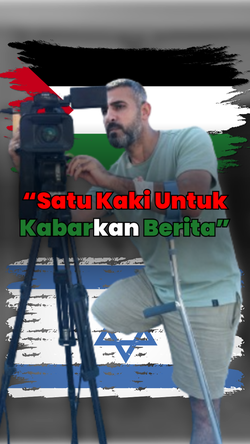 Dengan Satu Kaki ,Jurnalis Palestina Kembali Meliput