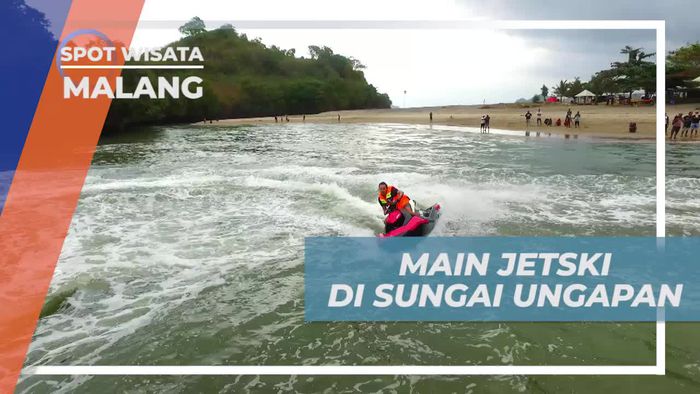 Unjuk Kebolehan Bermain Jetski di Sungai Ungapan Kota Malang