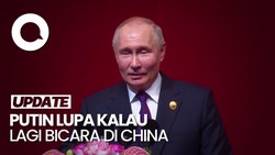 Momen Putin Nyerocos Berbahasa Rusia, Lupa Kalau Lagi Pidato di China