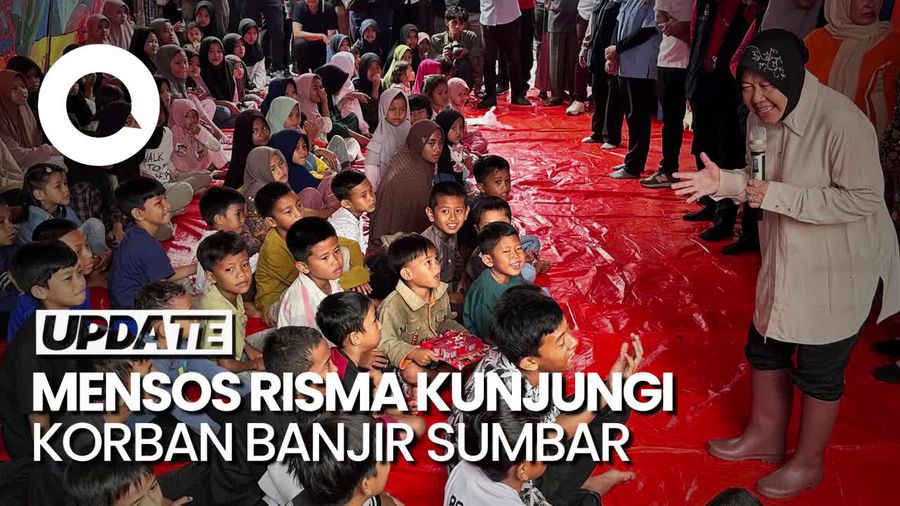 Risma Cek Korban Banjir Bandang Sumbar, Beri Pesan soal Lokasi Pengungsian