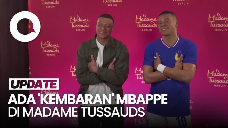 Saat Mbappe Bingung Lihat Patung Lilin Dirinya Mirip Banget