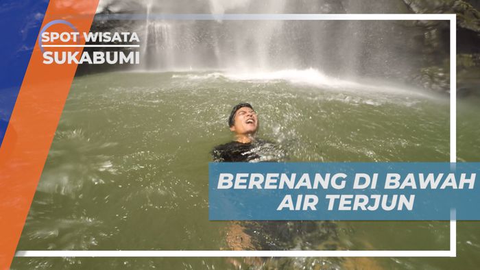 Menikmati Keseruan Berenang di Bawah Air Terjun Cimarinjung, Sukabumi