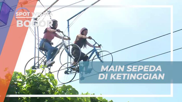 Sensasi Menegangkan Bermain Sepeda di Ketinggian, Bogor