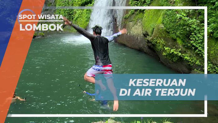 Melompat Seru ke Air Terjun Tiu Mumbak Lombok