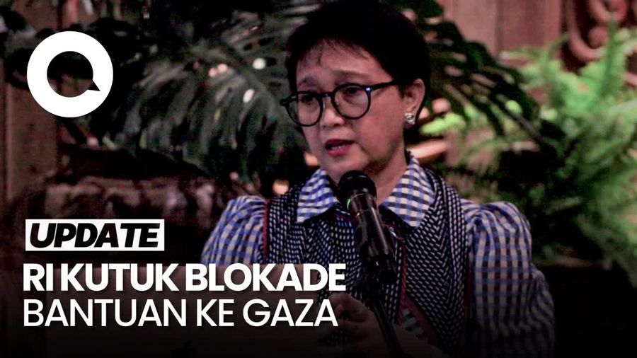 Menlu Retno Kutuk Aksi Blokade-Perusakan Bantuan ke Jalur Gaza