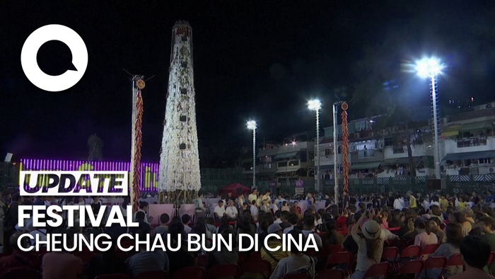Kemeriahan Festival Lomba Panjat Menara Roti di Hong Kong