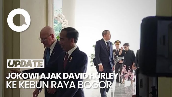 Momen Jokowi Ajak Gubernur Jenderal Australia Keliling Kebun Raya Bogor 