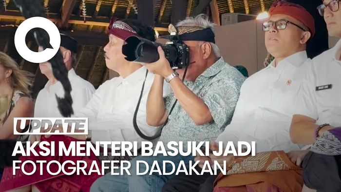 Cekrek! Aksi Menteri Basuki Jadi Fotografer Dadakan di Acara WWF Bali