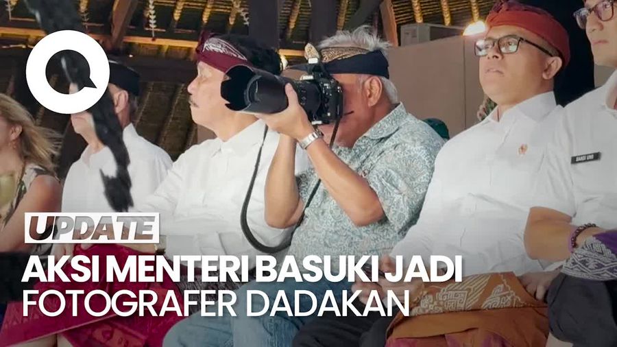 Cekrek! Aksi Menteri Basuki Jadi Fotografer Dadakan di Acara WWF Bali