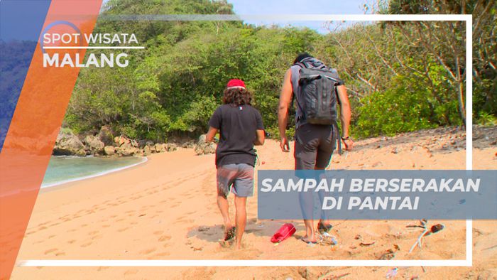 Pemandangan yang Mengerikan, Sampah Bereserakan di Tepi Pantai Sugu, Malang