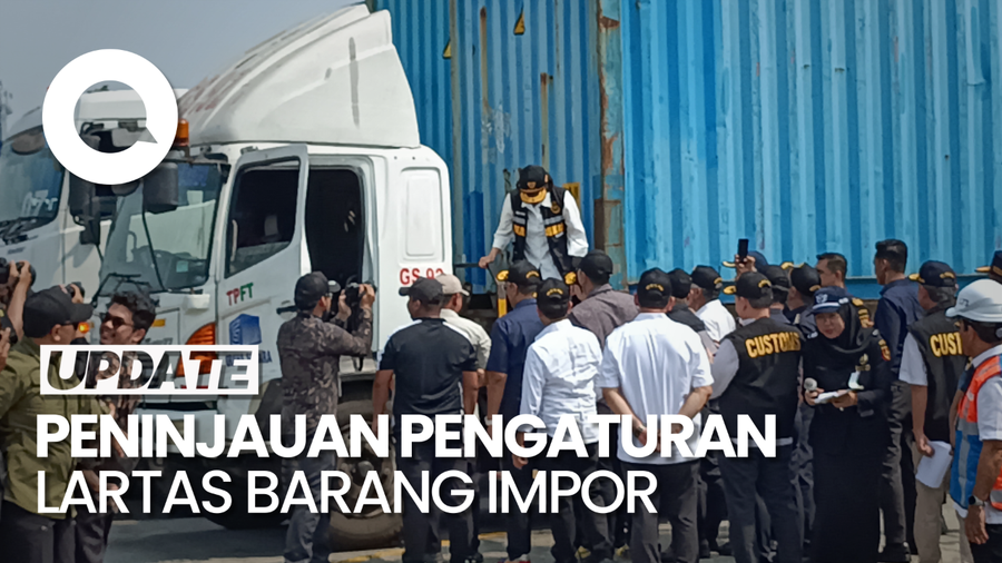 Airlangga-Sri Mulyani Turun Langsung Bereskan Kontainer Menumpuk di Priok