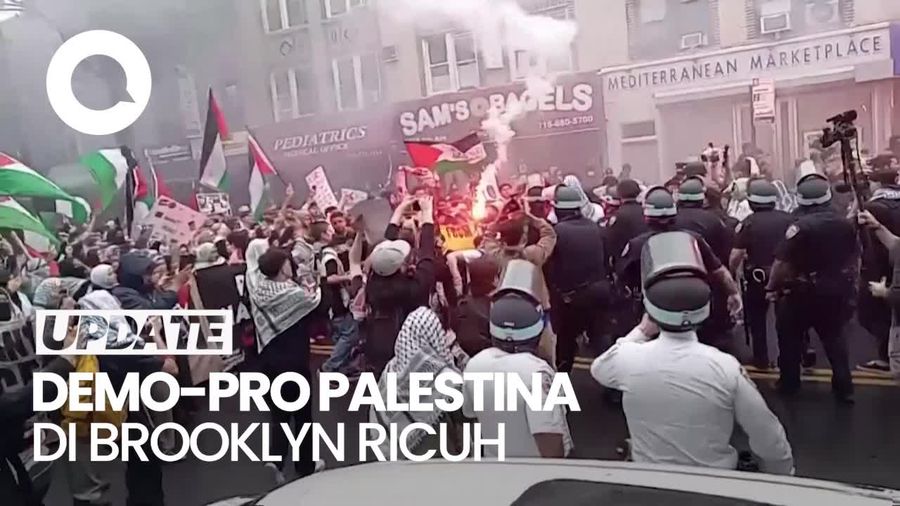 Demo Pro-Palestina di Brooklyn Ricuh, Sejumlah Orang Ditangkap