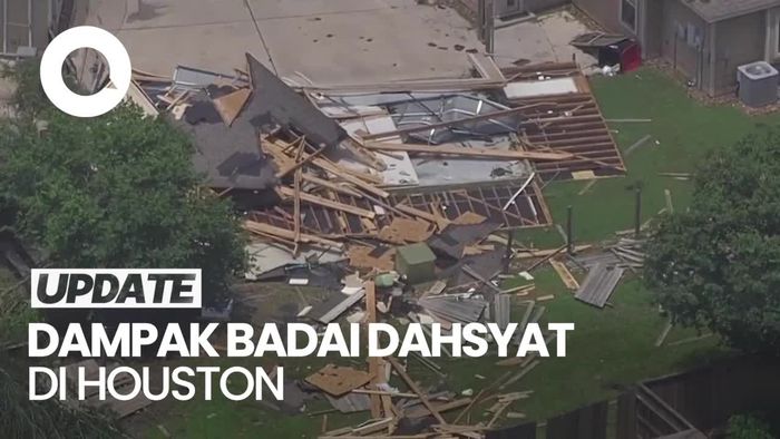 Penampakan Perumahan di Houston Luluh Lantak Diterjang Badai