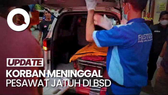3 Jenazah Pesawat Jatuh di BSD Tiba di RS Polri Kramat Jati
