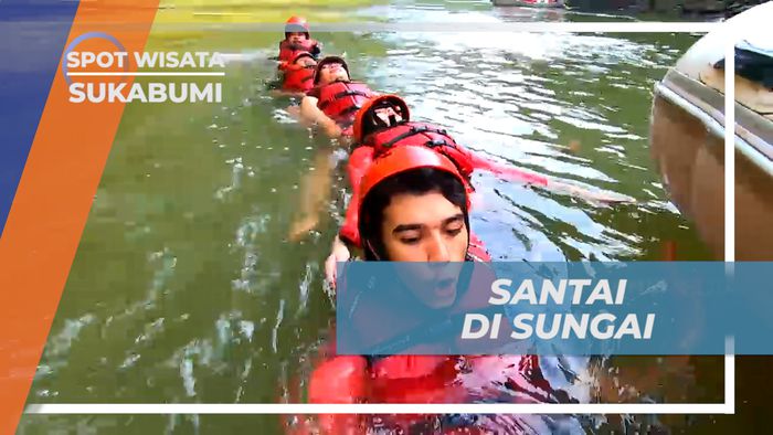Rehat Sejenak, Santai-santai Menikmati Arus Tenang Sungai Citarik, Sukabumi