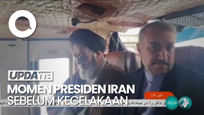 Momen Presiden Iran di Dalam Helikopter Sebelum Kecelakaan