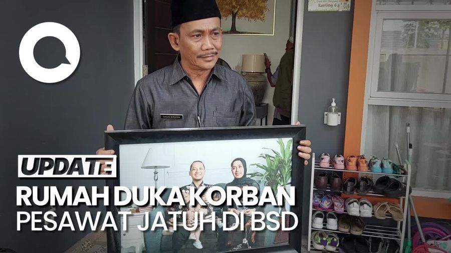 Suasana Rumah Duka Farid Ahmad Korban Pesawat Jatuh di BSD