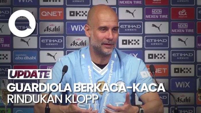 Momen Guardiola Tangisi Kepergian Klopp dari Liverpool