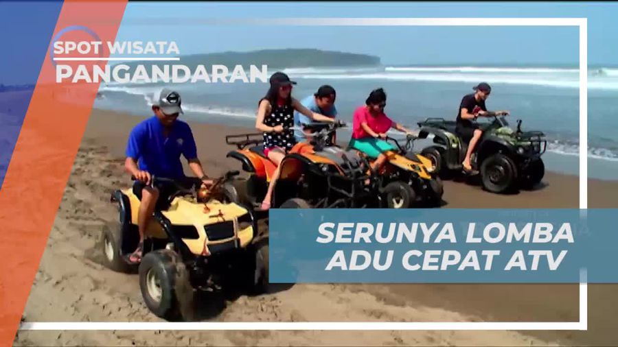 Adu Cepat Lomba Balap ATV di Pantai Timur Pangandaran