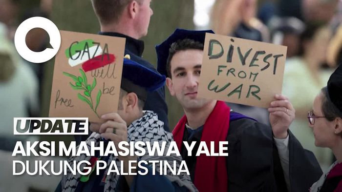 Aksi Ratusan Mahasiswa Yale Pro-Palestina Walk Out dari Wisuda 