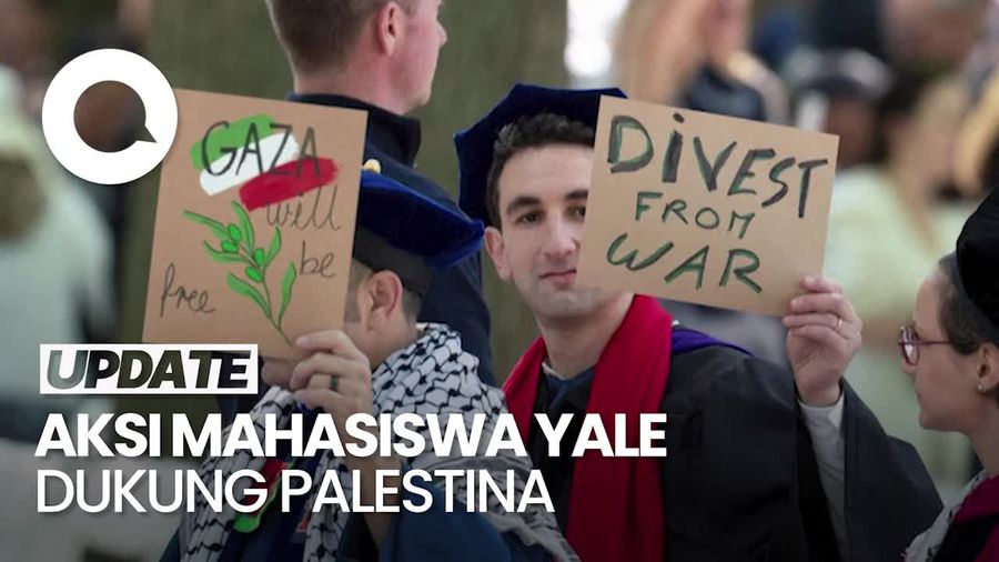 Aksi Ratusan Mahasiswa Yale Pro-Palestina Walk Out dari Wisuda 