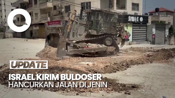 Seusai Gempur Tepi Barat, Israel Hancurkan Jalan di Jenin Pakai Buldoser