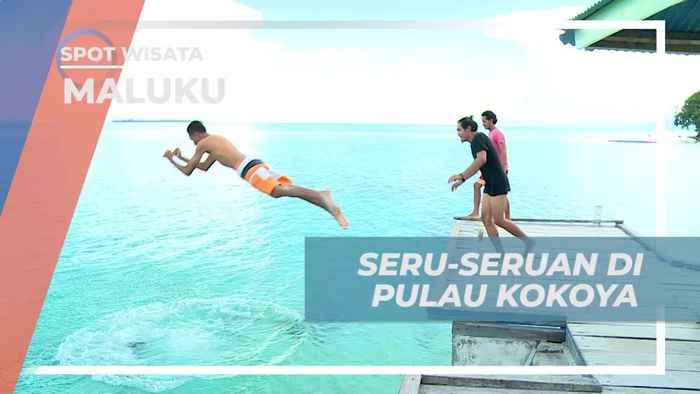 Seru-seruan Bermain Air di Pulau Kokoya Maluku