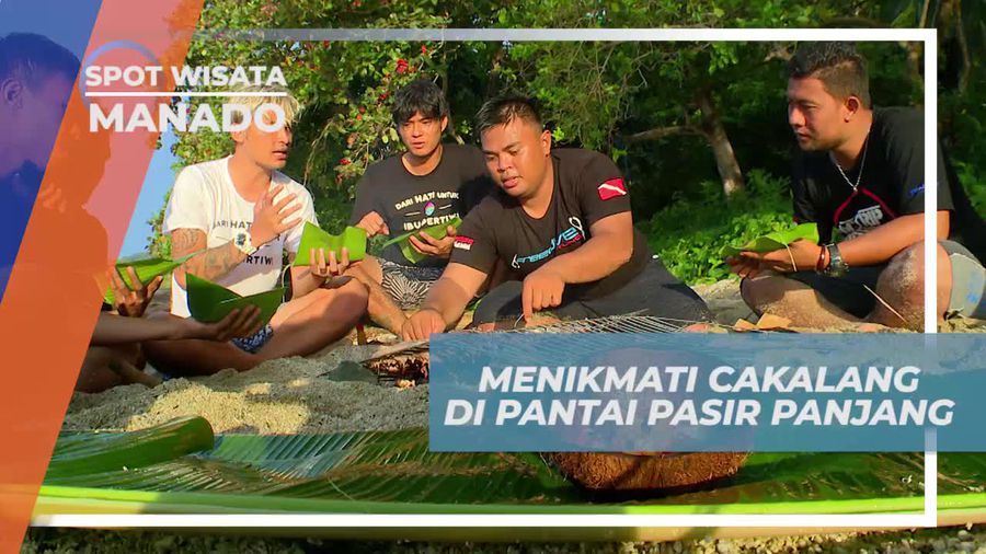 Santap Lezat Ikan Cakalang Ditemani Debur Ombak Pantai Pasir Panjang Manado