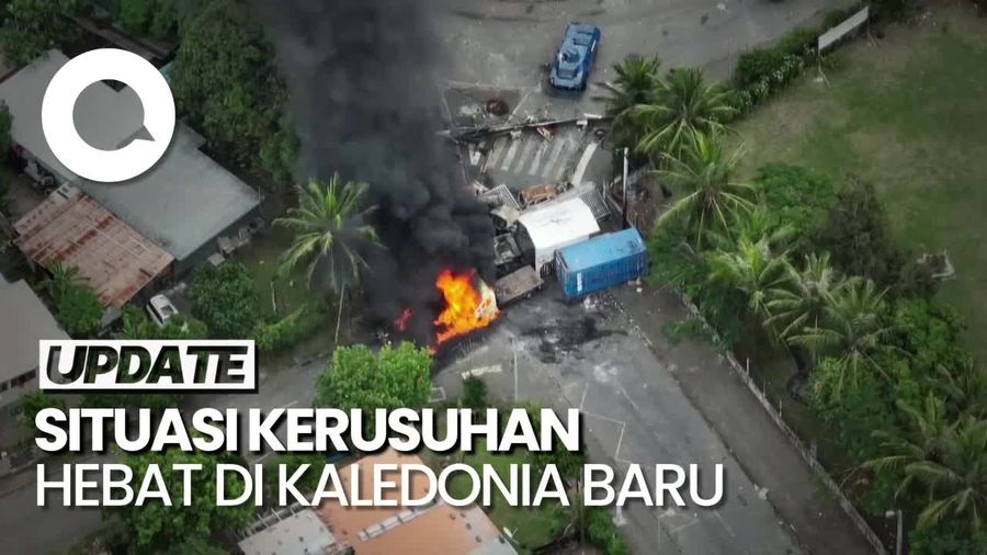 Penampakan Mencekam di Kaledonia Baru, Mobil-mobil Hangus Terbakar