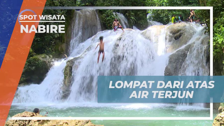 Melawan Rasa Takut Melompat Seru Dari Atas Air Terjun Bihewa Nabire