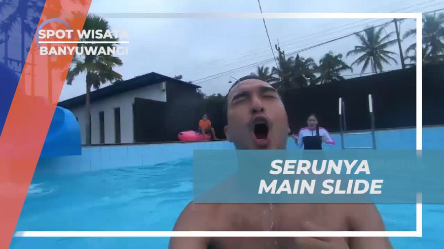 Meluncur Seru di Wahana Slide Waterpark Umbul Bening Banyuwangi