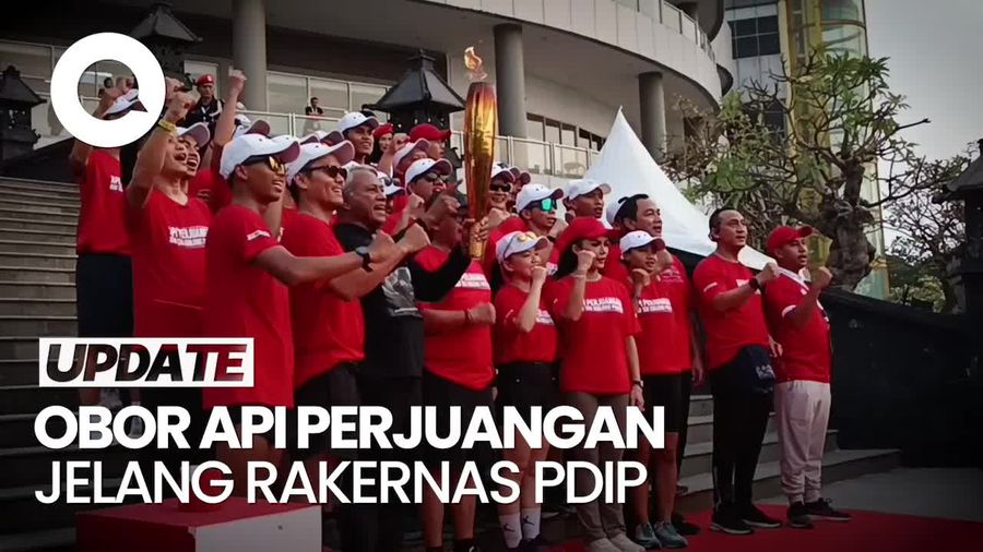 Jelang Rakernas, Hasto Lari Bawa Obor Api Perjuangan PDIP ke Ancol
