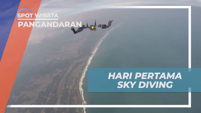 Detik-detik Menegangkan Sky Diving Menikmati Keindahan Alam Pangandaran