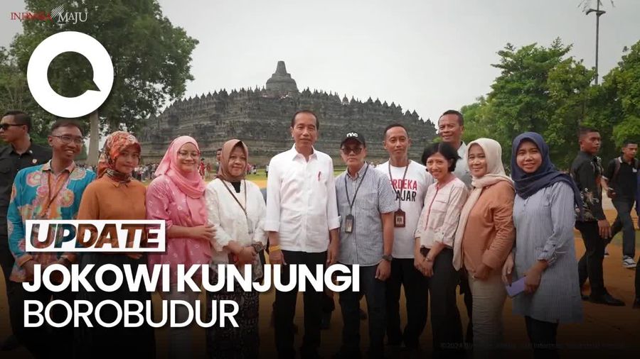 Momen Jokowi Belibur ke Candi Borobudur Bareng Gibran-Jan Ethes